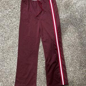 Coca Cola Burgundy Track Pants with Red and White Stripe